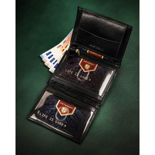 PETERSON PORTFEL MĘSKI SKÓRZANY RFID PTN 339-P