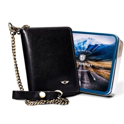 Portfel Peterson 340L 211 czarny – widok frontu / Peterson wallet 340L 211 black – front view