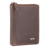 Peterson portfel męski nubuk 340 2-1-4 wnętrze układ kieszeni | Peterson men’s nubuck wallet 340 2-1-4 interior pocket layout