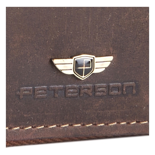 PETERSON PORTFEL MĘSKI SKÓRZANY NUBUK na suwak 340 2-1-4 RFID