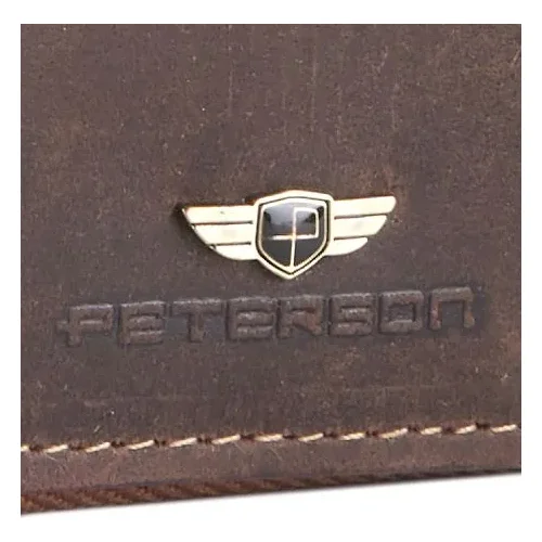 Peterson portfel męski nubuk 340 2-1-4 portfel na suwak | Peterson men’s nubuck wallet 340 2-1-4 zip-around design