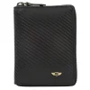 Skórzany portfel Peterson carbon – tył portfela Peterson carbon leather wallet – back view