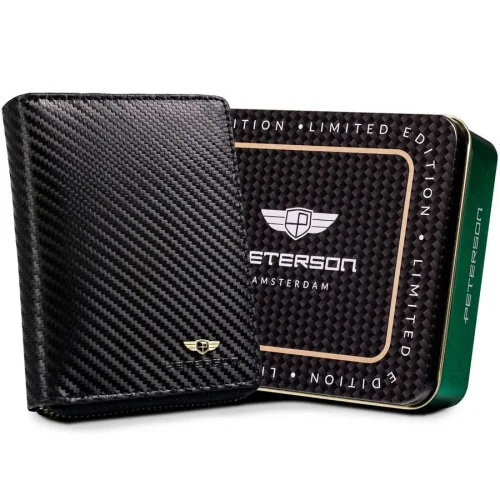 Portfel męski Peterson na suwak – widok z przodu Peterson men’s zip-around wallet – front view