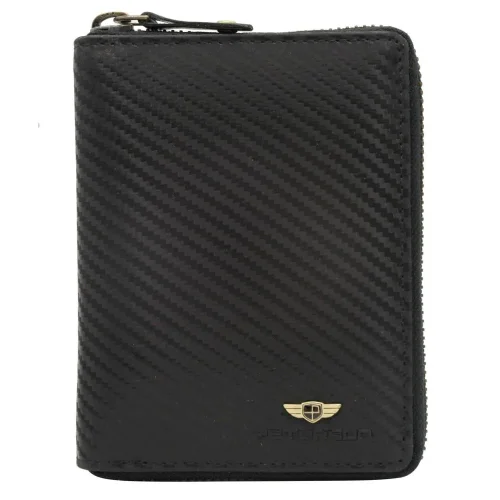 Skórzany portfel Peterson carbon – tył portfela Peterson carbon leather wallet – back view