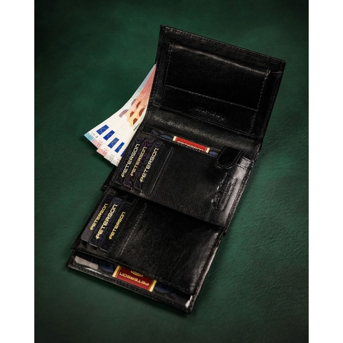 PETERSON PORTFEL MĘSKI SKÓRZANY RFID PTN 348-P