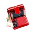 PETERSON skórzany portfel damski 425214-SAF ochrona RFID czerwony lakier