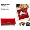 Czerwony portfel damski skórzany lakierowany Peterson z pudełkiem | Red patent leather women's wallet Peterson with gift box