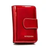 Portfel damski PETERSON PTN 76115-SH czerwony lakierowany – widok z przodu