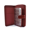 PETERSON skórzany portfel damski BC603  ochrona RFID  czerwony lakier