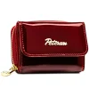 Najmniejszy czerwony portfel damski Peterson BC-423229 skóra lakierowana przód | Smallest Peterson women's red patent le