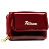 Najmniejszy czerwony portfel damski Peterson BC-423229 skóra lakierowana przód | Smallest Peterson women's red patent le