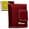 Lakierowana skóra naturalna portfela Peterson BC-42329, detal wykończenia | Peterson BC-42329 patent leather wallet, material detail