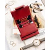 Portfel damski Peterson BC-42329 zamknięty, czerwony, lakierowany | Peterson BC-42329 women’s red patent leather wallet, closed