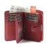 PETERSON skórzany portfel damski BC 602 RED czerwony RFID