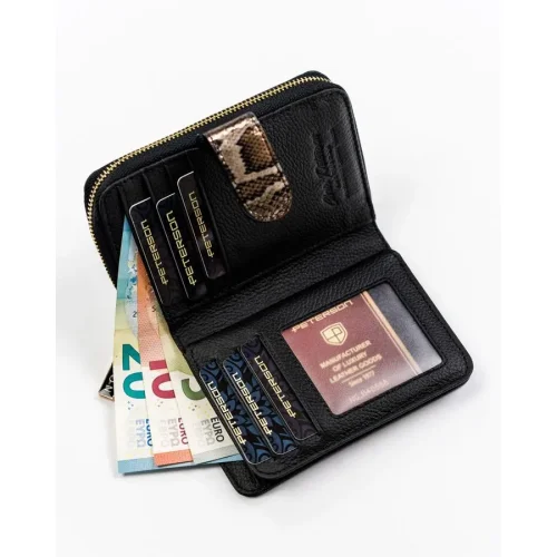 Skórzany portfel Peterson BS 602 – przegrody na banknoty Peterson BS 602 leather wallet – banknote compartments