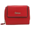 Damski portfel skórzany Peterson czerwony zamknięty na suwak / Peterson women’s leather wallet red zippered coin section