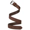 Pasek męski brązowy ze skóry naturalnej Peterson długość 135 cm Brown genuine leather men’s belt Peterson length 135 cm