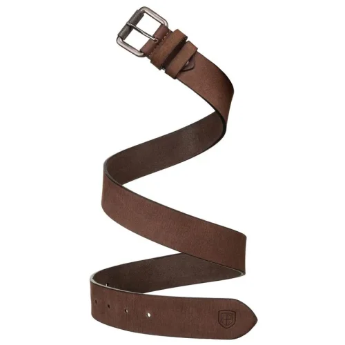 Pasek męski brązowy ze skóry naturalnej Peterson długość 135 cm Brown genuine leather men’s belt Peterson length 135 cm