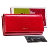 Skórzany portfel damski Peterson PL-721 czerwony ze skóry naturalnej z ochroną RFID Peterson PL-721 red leather women’s