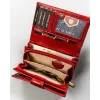 Czerwony portfel damski Peterson PTN 218 BMVT – kieszenie na banknoty i bilon | Red women’s wallet Peterson PTN 218 BMVT – compartments for cash and coins