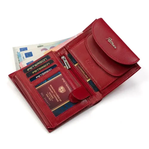 PETERSON skórzany portfel damski RFID RD-357
