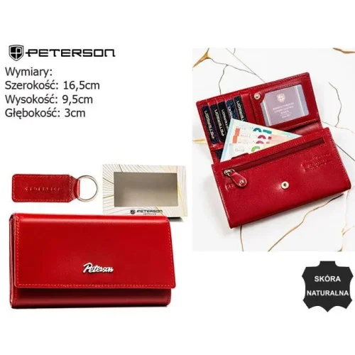Zestaw prezentowy Peterson portfel i brelok w pudełku Peterson leather wallet and keyring gift box set
