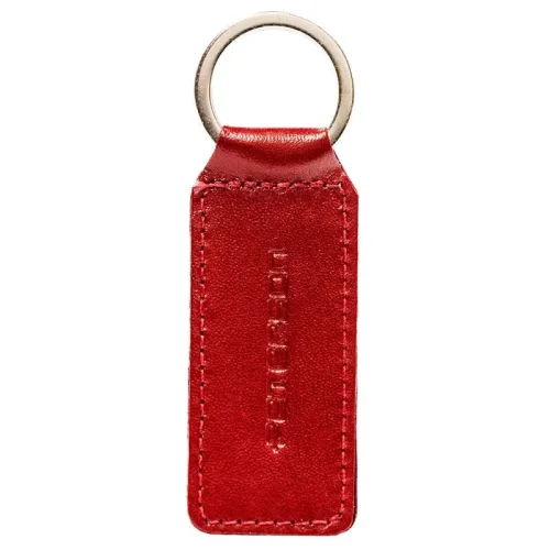 Skórzany brelok do kluczy Peterson czerwony Red genuine leather keyring Peterson