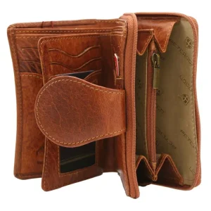 Wnętrze portfela damskiego PETERSON PTN WD1-VLCN – przegródki na karty i banknoty