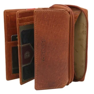 Wnętrze portfela damskiego PETERSON PTN WD3-VLCN – przegródki na karty i dokumenty