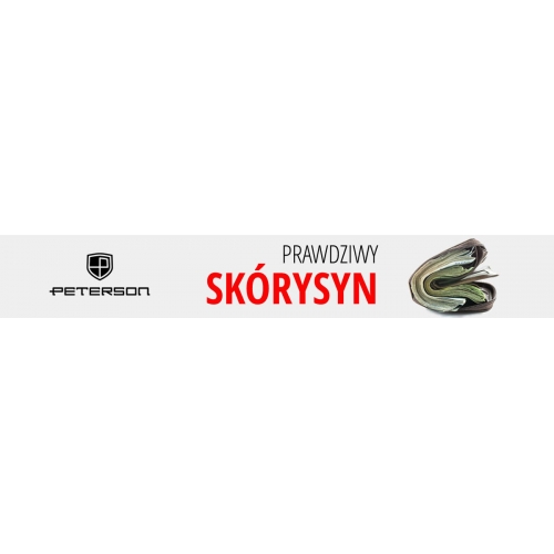 PETERSON - Portfel  skórzany męski 304 Orzeł RFID