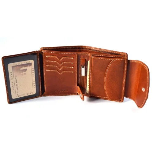 Skórzany portfel Bartex damski 009D – kieszeń na bilon Bartex leather women’s wallet 009D – coin pocket detail