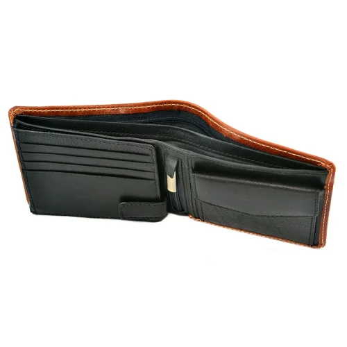 Tył skórzanego portfela męskiego Verona Tattoo 096M | Back view of Verona Tattoo 096M men's leather wallet