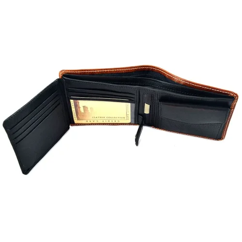 Skórzany portfel Verona Tattoo 096M – przegródki na karty | Verona Tattoo 096M leather wallet with card slots