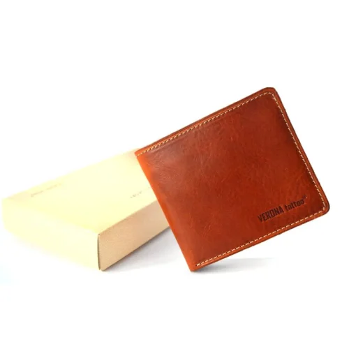 Skórzany portfel męski Verona Tattoo 331M – klasyka