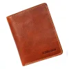 Verona Tattoo 348M brązowy skórzany portfel męski – widok z przodu / Verona Tattoo 348M brown men’s leather wallet – fro