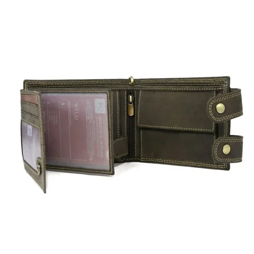 Always Wild 2900-BIC – portfel męski nubuk wnętrze i podwójne zapięcie / Always Wild 2900-BIC – nubuck leather wallet interior with double closure