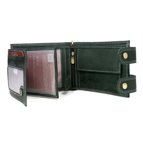 Always Wild 2900-BIC czarny – wnętrze portfela, miejsca na karty / Always Wild 2900-BIC black interior card slots view