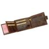 Wild 5600B kieszeń na bilon suwak i zatrzask brązowa skóra | Wild 5600B coin pocket zip and snap closure brown leather Wild 5600B – podwójna kieszeń na monety | Wild 5600B – dual coin pocket