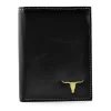 Wild Buffalo RM-06-BAW czarny – skórzany portfel męski RFID przód / Wild Buffalo RM-06-BAW black – men’s leather RFID wa