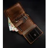 Wild N31892 skóra bawola brąz cognac – detal struktury Wild N31892 buffalo leather cognac – texture detail