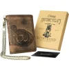 Skórzany portfel męski z motocyklem N4C VIN vintage RFID z łańcuchem / Men’s leather motorcycle wallet N4C VIN vintage R