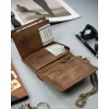 Portfel skórzany dla motocyklisty brązowy model poziomy / Brown leather biker wallet horizontal model