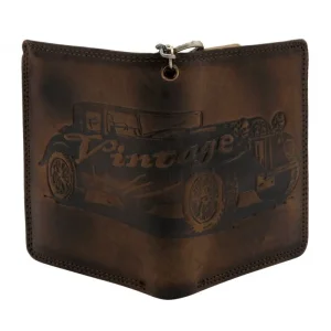 Portfel męski skórzany brązowy N4C VIN-C wnętrze 11 miejsc na karty