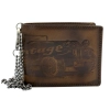 Skórzany portfel męski poziomy N992C VIN-C brązowy vintage z samochodem RFID / Horizontal men’s leather wallet N992C VIN
