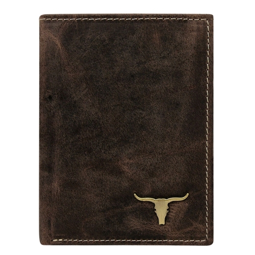 WILD BUFFALO skórzany porfel męski RM-06-BAW BROWN