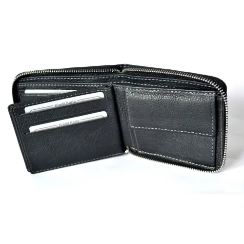 wnętrze portfela WILD 702 miejsca na karty i dokumenty / WILD 702 leather wallet interior card slots