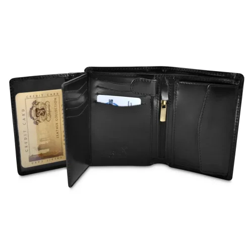Portfel męski Bartex 012MB – kieszonka na monety zapinana na zatrzask Bartex men’s wallet 012MB – coin pocket with clasp