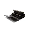 Duży portfel damski OCHNIK ITALY PL-187-99 czarny – widok otwarty pod kątem / Large OCHNIK ITALY PL-187-99 black women’s wallet – angled open view