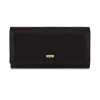 Przód czarnego portfela damskiego OCHNIK SL-125-99 / Front view of OCHNIK SL-125-99 black women’s wallet