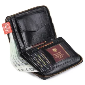 Portfel Peterson 340L 211 czarny – widok otwarty / Peterson wallet 340L 211 black – open view